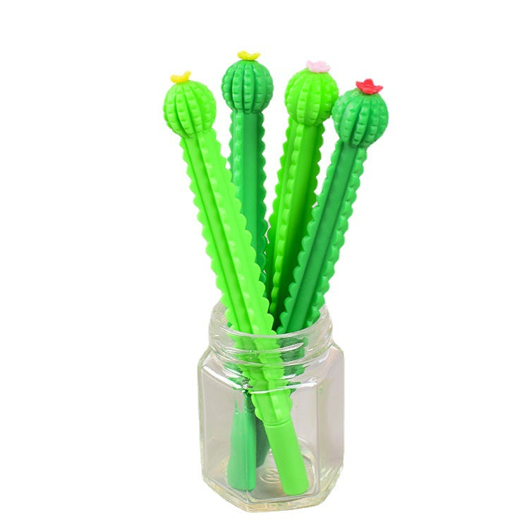 Wholesale Plastic Flower Cactus Gel Pen